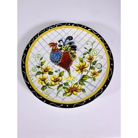 Salad Plates Rooster Chicken Set 4 Certified International Chanticlear Julie Ueland Replacement China Vintage French Farmhouse Flowers