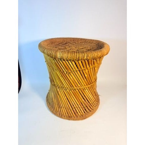 End Side Table Stool Eco-Friendly Handmade Sarkanda Cane Pencil Reed Jute Rope Muddha Outdoor/Indoor Vintage Home Decor