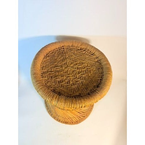 End Side Table Stool Eco-Friendly Handmade Sarkanda Cane Pencil Reed Jute Rope Muddha Outdoor/Indoor Vintage Home Decor