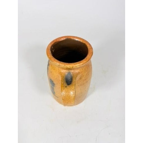 Stoneware Pottery Salt glazed Tankard Mug Rinny Staber Potter Redware Ancram NY Vintage Signed Folk Art Farmhouse Primitive