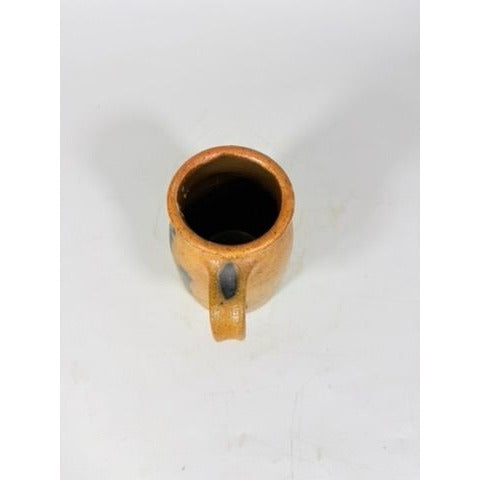 Stoneware Pottery Salt glazed Tankard Mug Rinny Staber Potter Redware Ancram NY Vintage Signed Folk Art Farmhouse Primitive