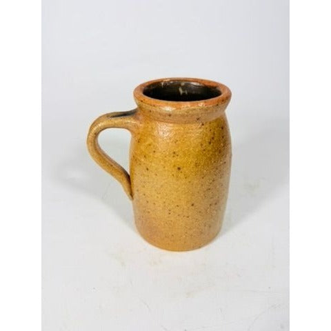 Stoneware Pottery Salt glazed Tankard Mug Rinny Staber Potter Redware Ancram NY Vintage Signed Folk Art Farmhouse Primitive