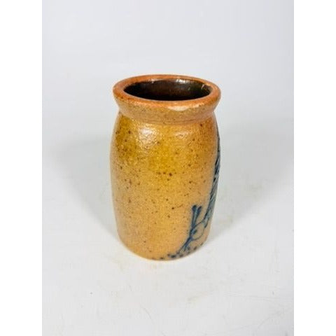 Stoneware Pottery Salt glazed Tankard Mug Rinny Staber Potter Redware Ancram NY Vintage Signed Folk Art Farmhouse Primitive