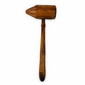 Wood Bossing Mallet Vintage Handmade Wooden Lead Dressing Tool  5" Head Tool Collectible signed Metalworking