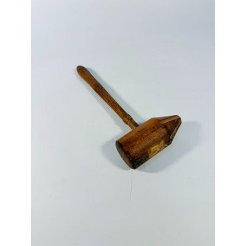 Wood Bossing Mallet Vintage Handmade Wooden Lead Dressing Tool  5" Head Tool Collectible signed Metalworking