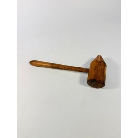 Wood Bossing Mallet Vintage Handmade Wooden Lead Dressing Tool  5" Head Tool Collectible signed Metalworking