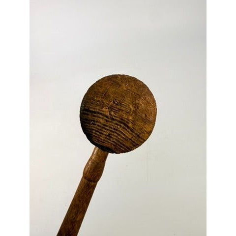 Wood Bossing Mallet Vintage Handmade Wooden Lead Dressing Tool  5" Head Tool Collectible signed Metalworking