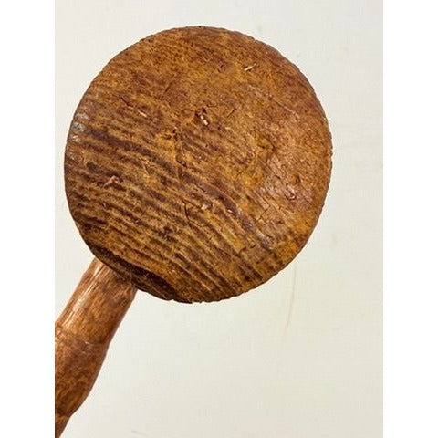 Wood Bossing Mallet Vintage Handmade Wooden Lead Dressing Tool  5" Head Tool Collectible signed Metalworking