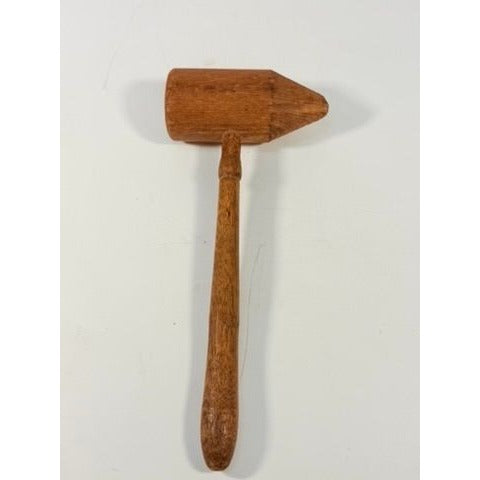 Wood Bossing Mallet Vintage Handmade Wooden Lead Dressing Tool  5" Head Tool Collectible signed Metalworking