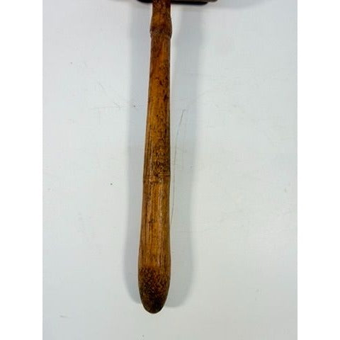 Wood Bossing Mallet Vintage Handmade Wooden Lead Dressing Tool  5" Head Tool Collectible signed Metalworking