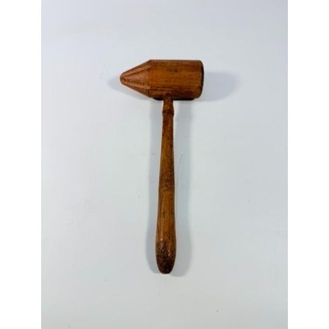 Wood Bossing Mallet Vintage Handmade Wooden Lead Dressing Tool  5" Head Tool Collectible signed Metalworking