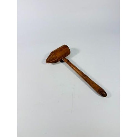 Wood Bossing Mallet Vintage Handmade Wooden Lead Dressing Tool  5" Head Tool Collectible signed Metalworking