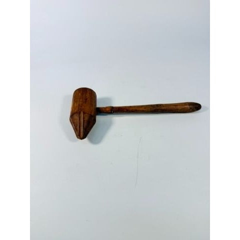 Wood Bossing Mallet Vintage Handmade Wooden Lead Dressing Tool  5" Head Tool Collectible signed Metalworking