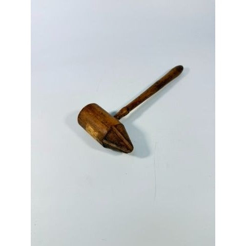 Wood Bossing Mallet Vintage Handmade Wooden Lead Dressing Tool  5" Head Tool Collectible signed Metalworking
