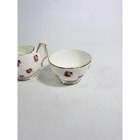 Mini Creamer and Sugar Hathaway by John Aynsley & Sons Small Plnk Roses Vintage Bone China Replacement Serveware Dainty Tea Party