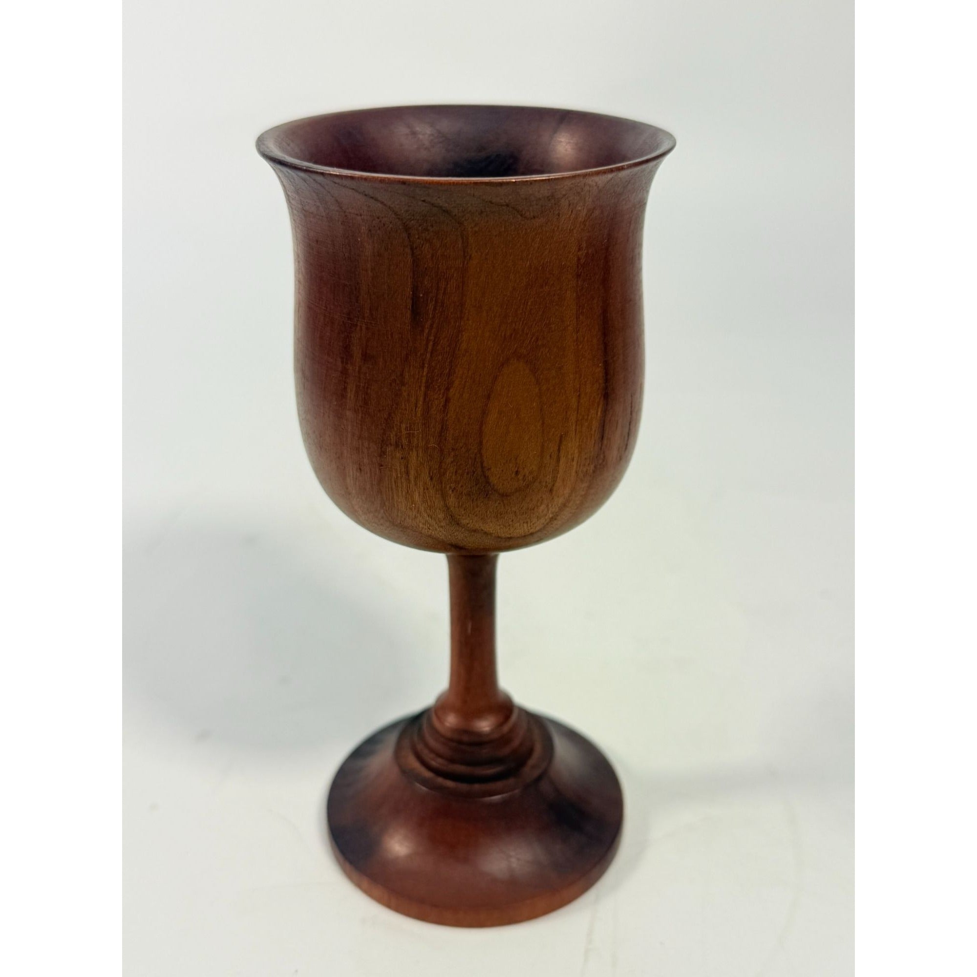 Wood Wine Goblet Chalice Vintage Wooden Hand Turned Communion Vintage Farmhouse Primitive Home Decor Vase Decorative Accents