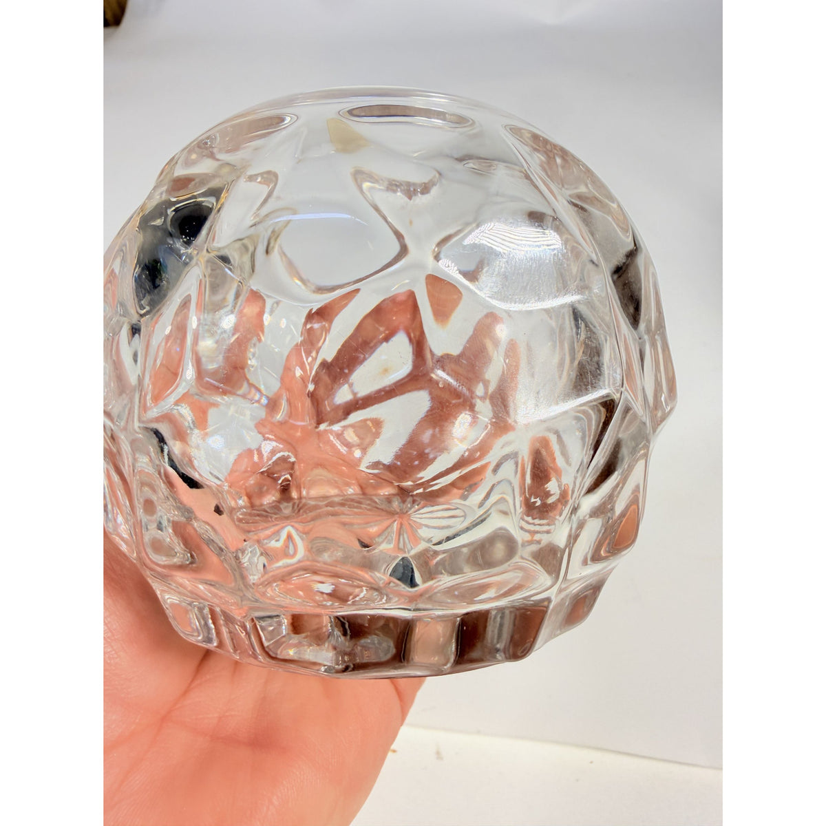 Fairy Lamp Fostoria American Cubist Votive Candle Holder Tea Light 1 Piece Rare Collectible Home Decor Decorative Accent