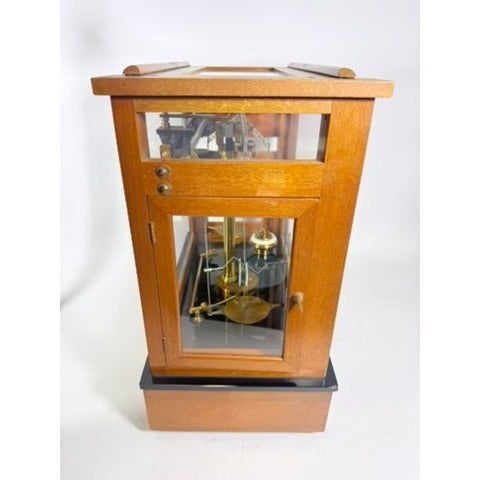 Apothecary Balance Scale Seederer-Kohlbusch Seko Central Scientific Company Mid Century Chemical Balance Wood Glass Brass Vintage