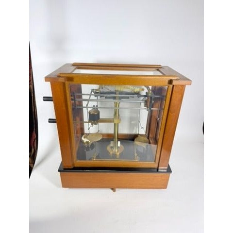 Apothecary Balance Scale Seederer-Kohlbusch Seko Central Scientific Company Mid Century Chemical Balance Wood Glass Brass Vintage