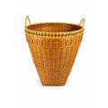 Large Laundry Blanket Basket Woven Splint Oriental handmade Handles Bathroom Decor Decorative Storage