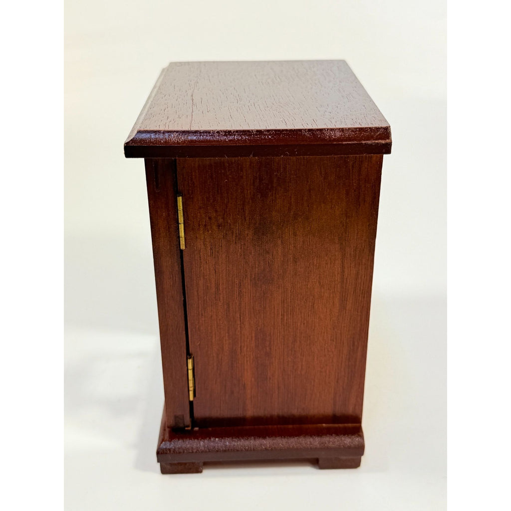 Wooden Jewelry Box Western Saloon Madame Woman Mae West Style Mirror  "Beauty Outlooking Towards Hopes Land Promise" Boudier Vanity Vintage