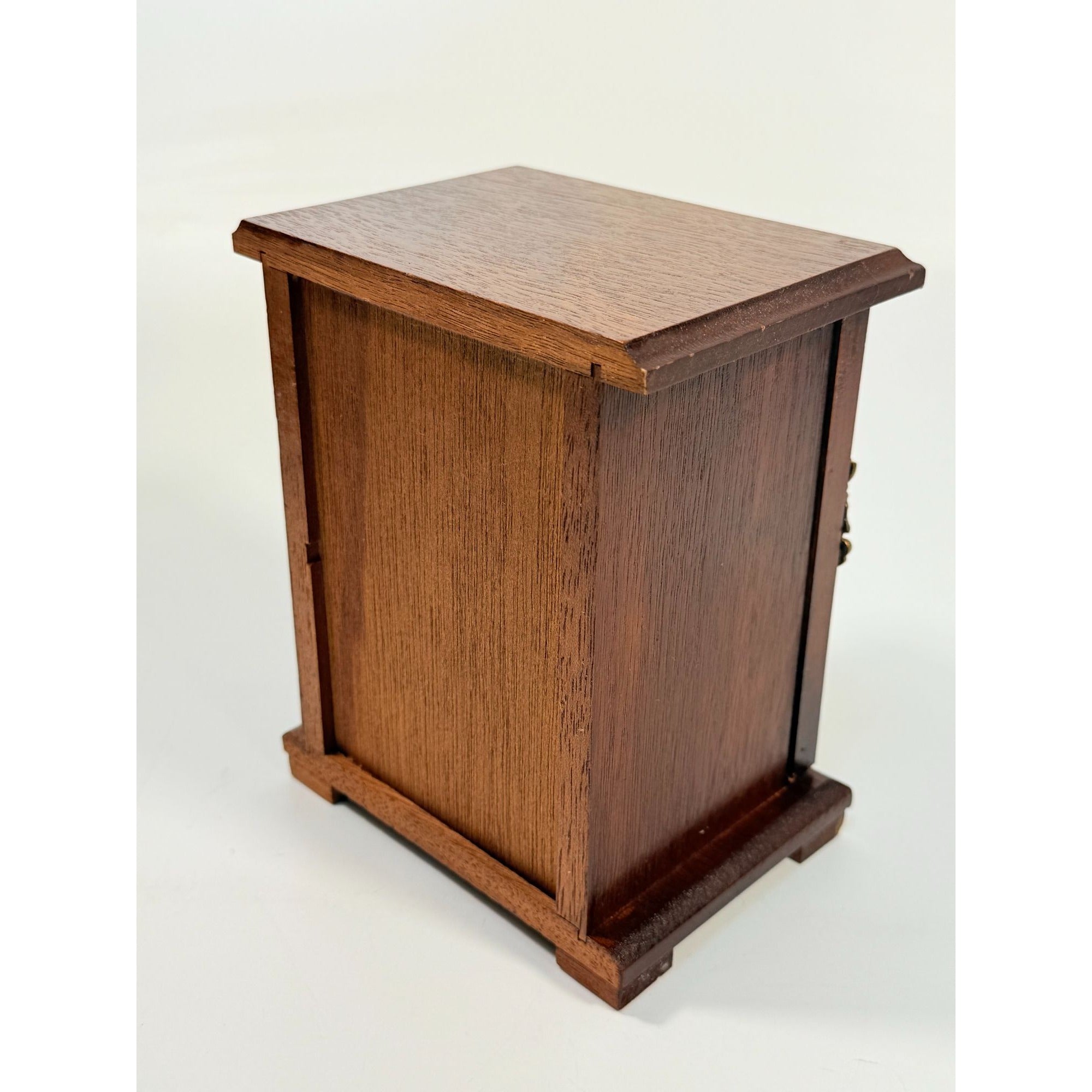 Wooden Jewelry Box Western Saloon Madame Woman Mae West Style Mirror  "Beauty Outlooking Towards Hopes Land Promise" Boudier Vanity Vintage