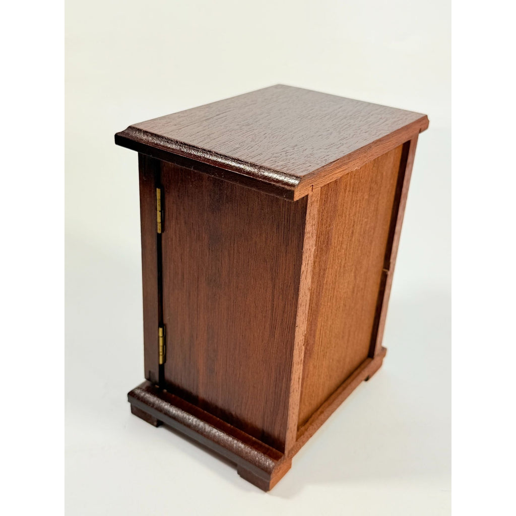 Wooden Jewelry Box Western Saloon Madame Woman Mae West Style Mirror  "Beauty Outlooking Towards Hopes Land Promise" Boudier Vanity Vintage