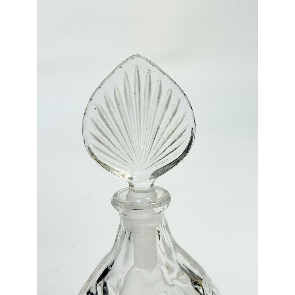 Etched Perfume Bottle and Stopper Lead Crystal Princess House Vintage Heritage Romance Collection Boudier Vanity Collectible Glassware
