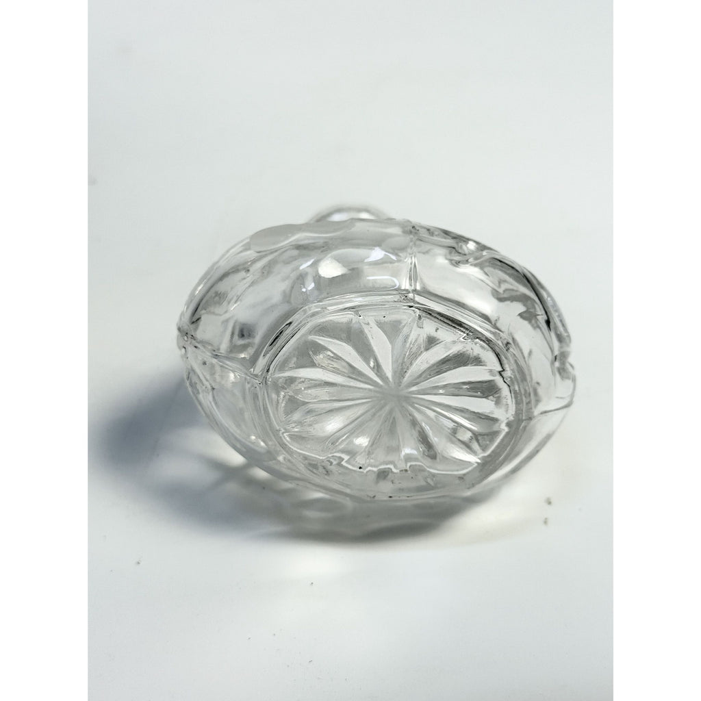 Etched Perfume Bottle and Stopper Lead Crystal Princess House Vintage Heritage Romance Collection Boudier Vanity Collectible Glassware