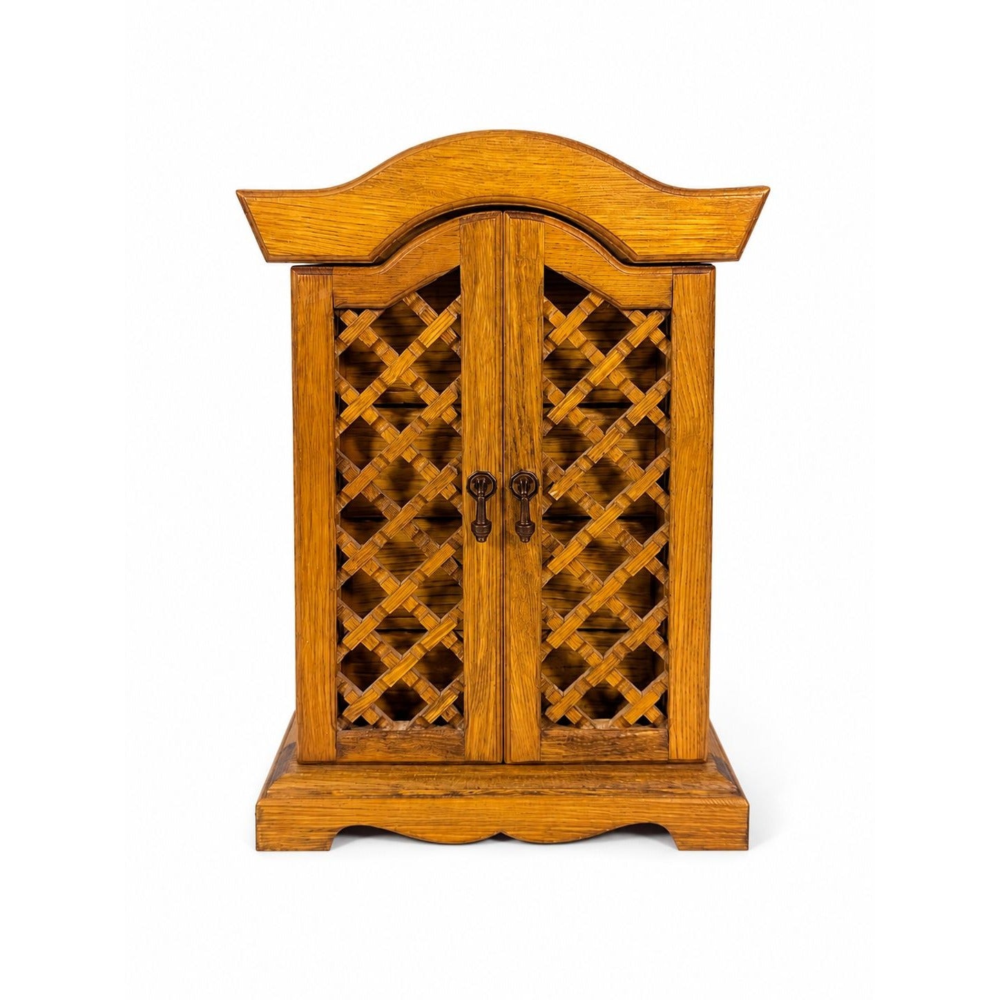 Wood Musical Jewelry Box Royal Sealy Japan Lattice Doors Table top Dresser Boudior Storage Holder Cabinet Music Box