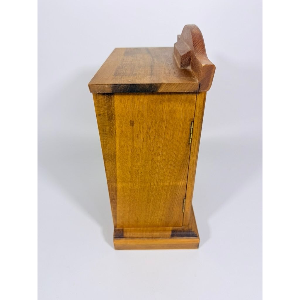 Wood Musical Jewelry Box Royal Sealy Japan Lattice Doors Table top Dresser Boudior Storage Holder Cabinet Music Box