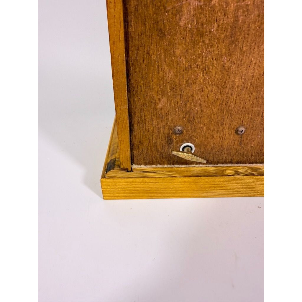 Wood Musical Jewelry Box Royal Sealy Japan Lattice Doors Table top Dresser Boudior Storage Holder Cabinet Music Box