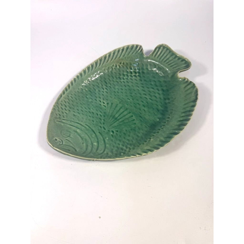 Pottery Fish Platter Plate French Style Majolica Vintage Gallery Wall Serving Piece Replacement China Grand Millennial