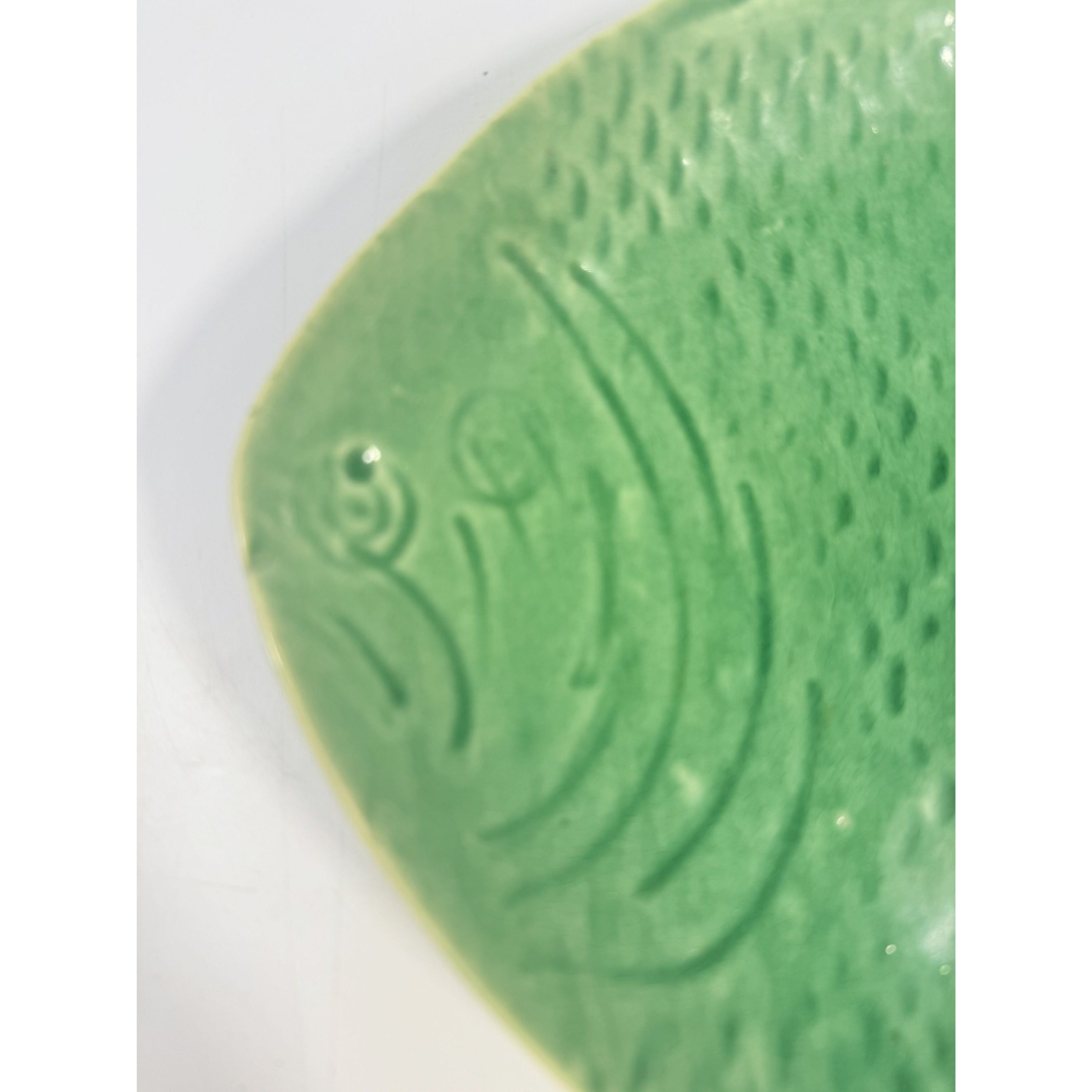 Pottery Fish Platter Plate French Style Majolica Vintage Gallery Wall Serving Piece Replacement China Grand Millennial