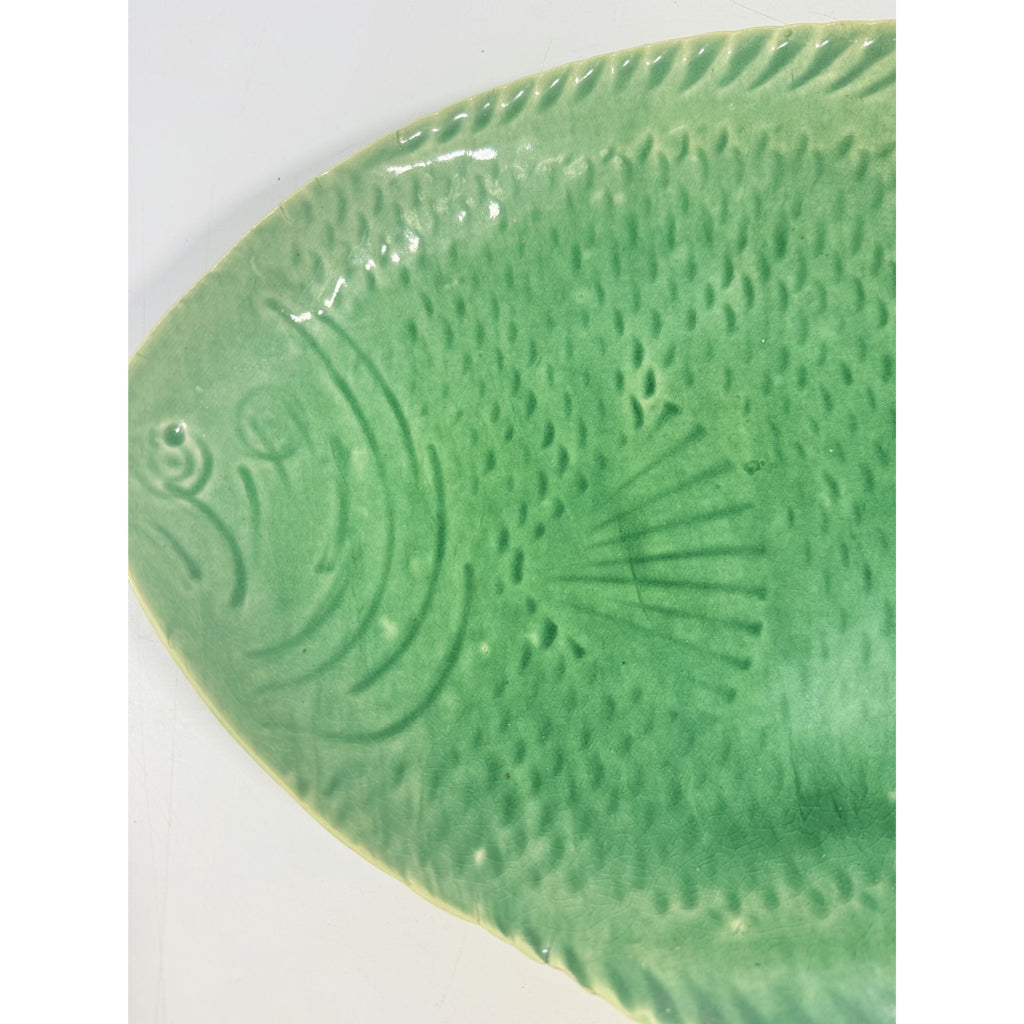 Pottery Fish Platter Plate French Style Majolica Vintage Gallery Wall Serving Piece Replacement China Grand Millennial
