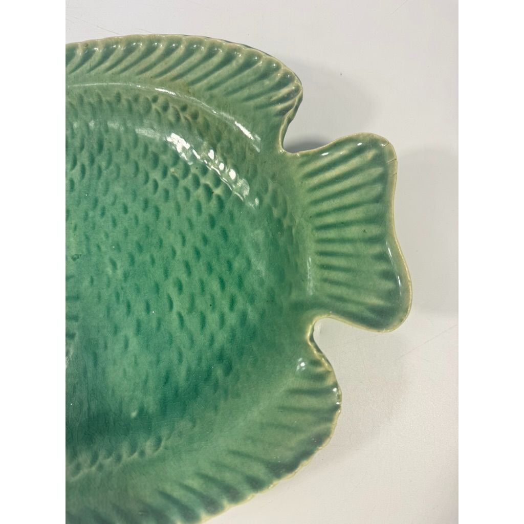 Pottery Fish Platter Plate French Style Majolica Vintage Gallery Wall Serving Piece Replacement China Grand Millennial