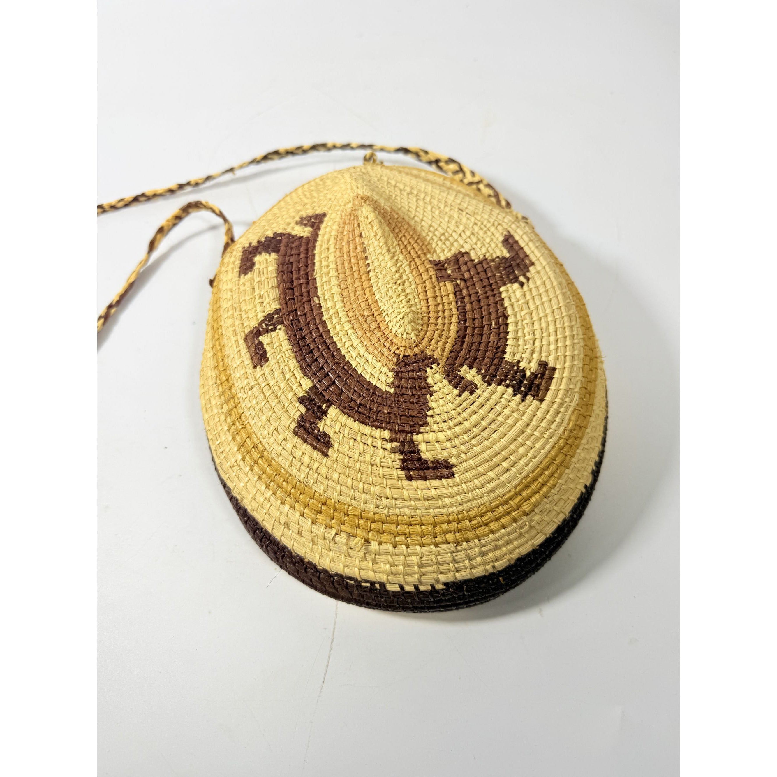 Tribal Medicine Pouch Purse Turtle Wounaan Embera Panama Folk Art Vintage Handmade Basket Handwoven Concert Wear Unique Wearable