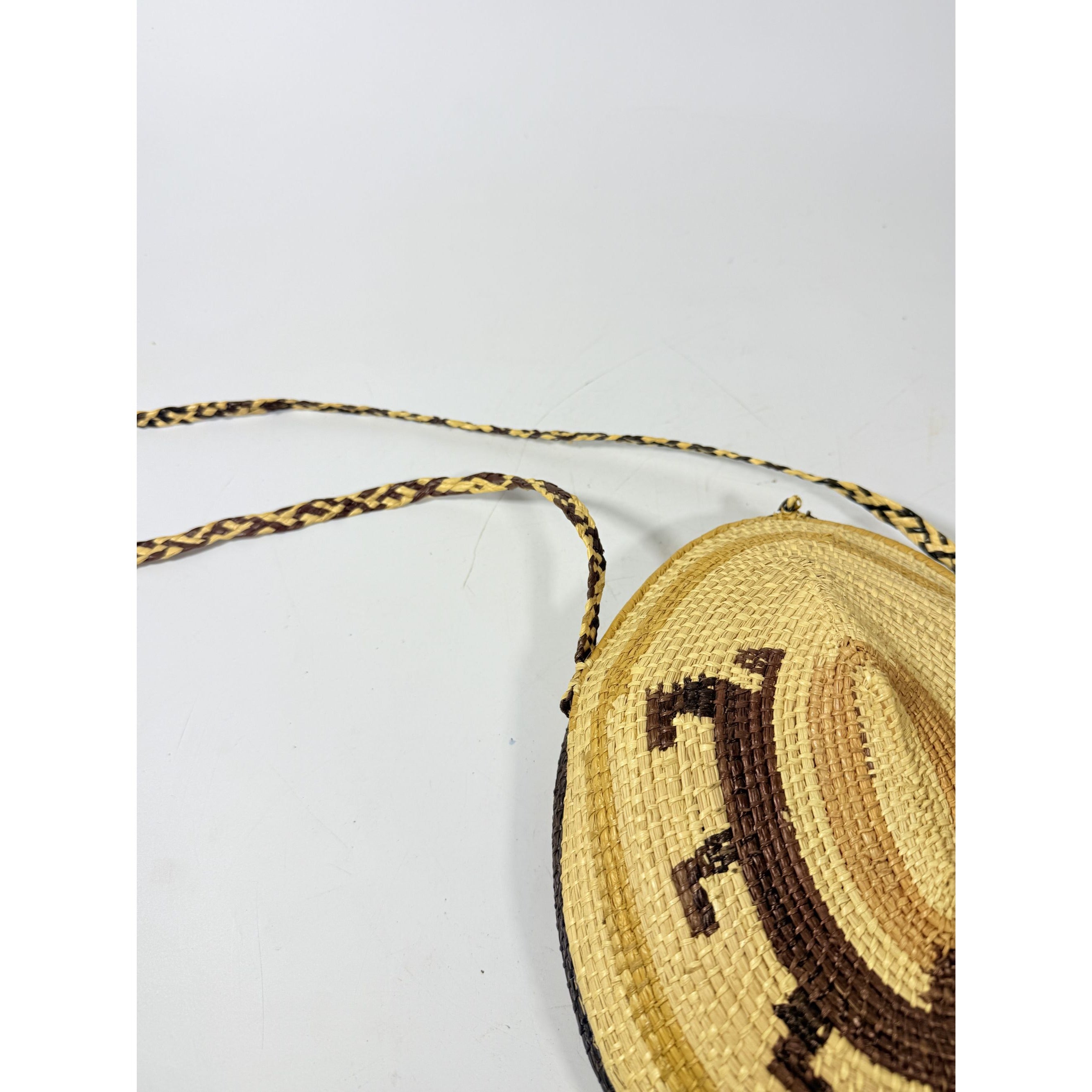 Tribal Medicine Pouch Purse Turtle Wounaan Embera Panama Folk Art Vintage Handmade Basket Handwoven Concert Wear Unique Wearable