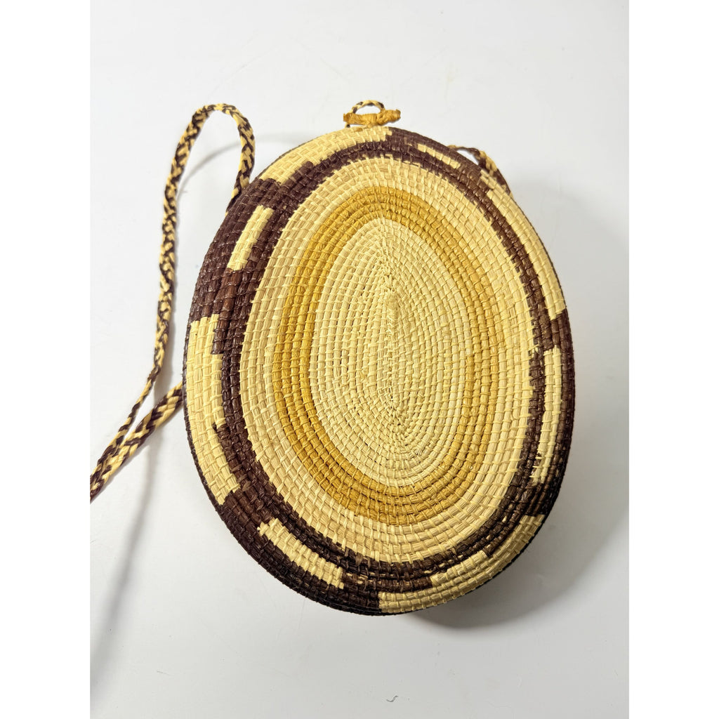 Tribal Medicine Pouch Purse Turtle Wounaan Embera Panama Folk Art Vintage Handmade Basket Handwoven Concert Wear Unique Wearable