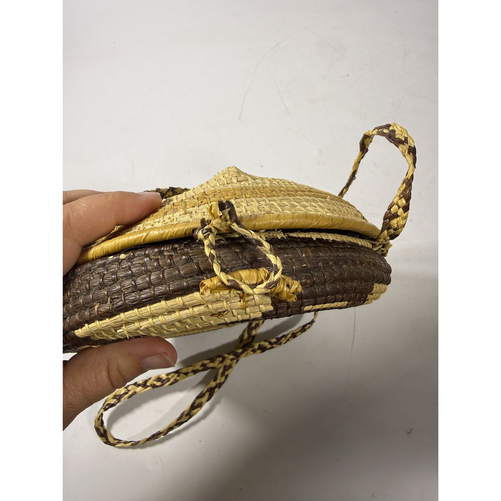 Tribal Medicine Pouch Purse Turtle Wounaan Embera Panama Folk Art Vintage Handmade Basket Handwoven Concert Wear Unique Wearable