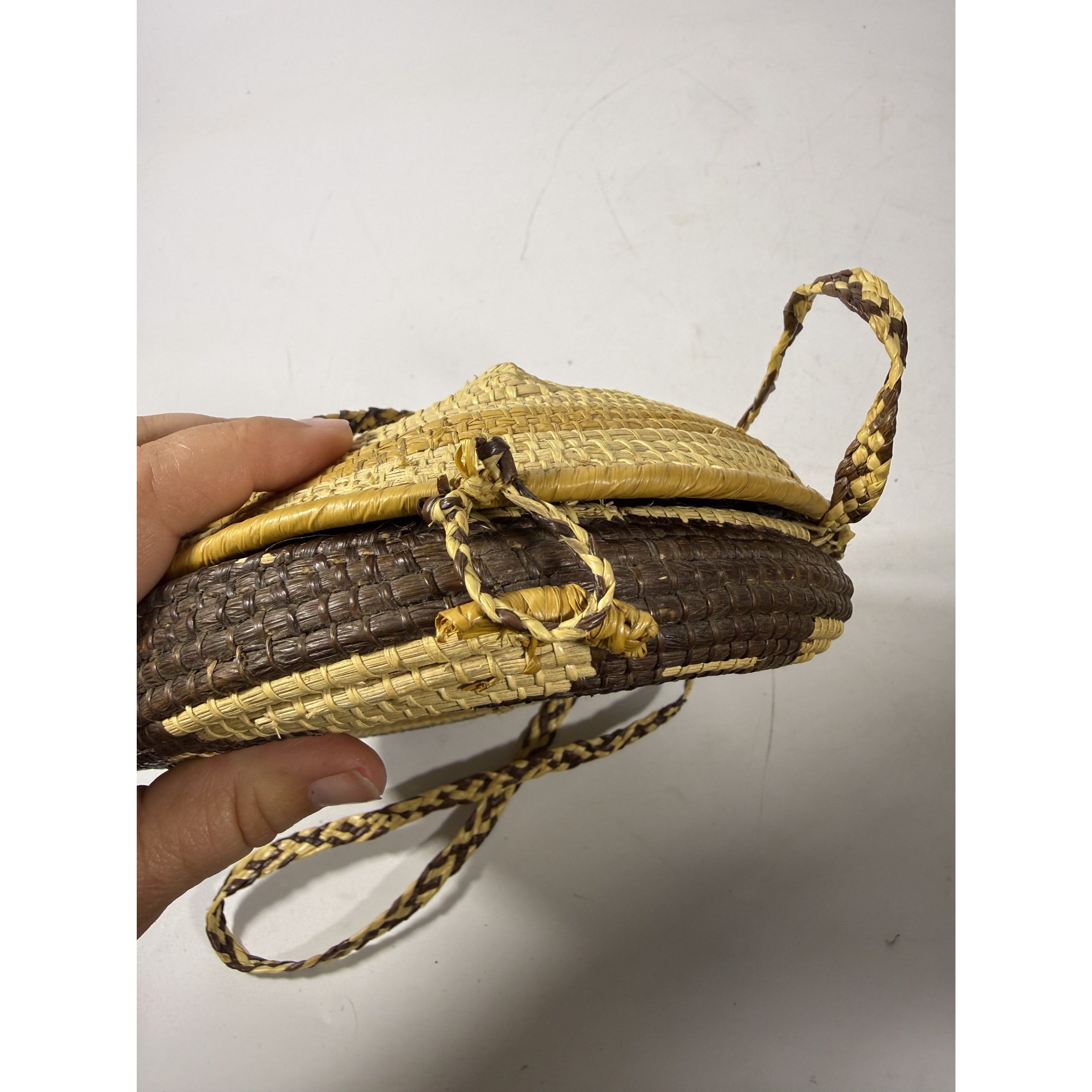 Tribal Medicine Pouch Purse Turtle Wounaan Embera Panama Folk Art Vintage Handmade Basket Handwoven Concert Wear Unique Wearable