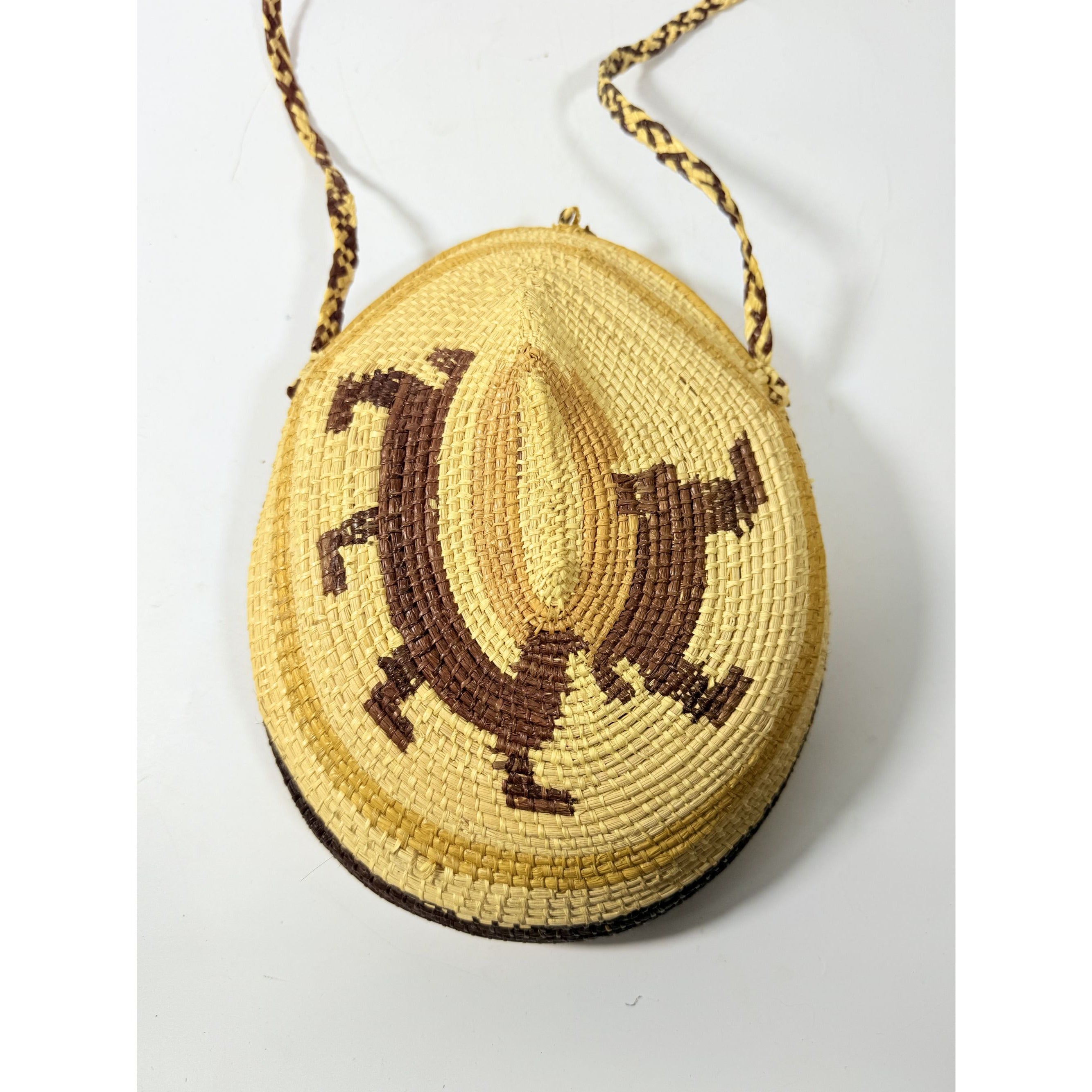 Tribal Medicine Pouch Purse Turtle Wounaan Embera Panama Folk Art Vintage Handmade Basket Handwoven Concert Wear Unique Wearable