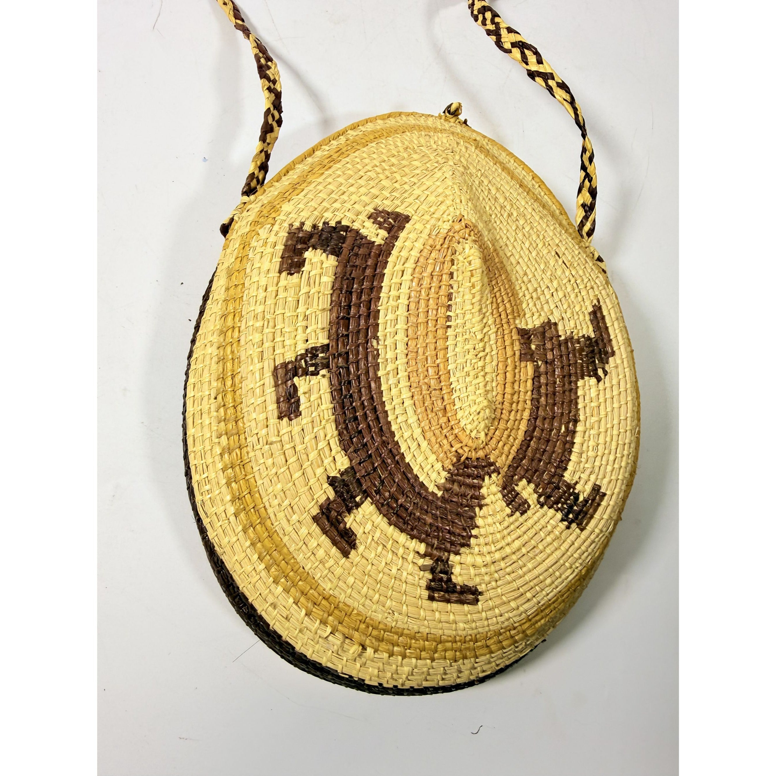 Tribal Medicine Pouch Purse Turtle Wounaan Embera Panama Folk Art Vintage Handmade Basket Handwoven Concert Wear Unique Wearable