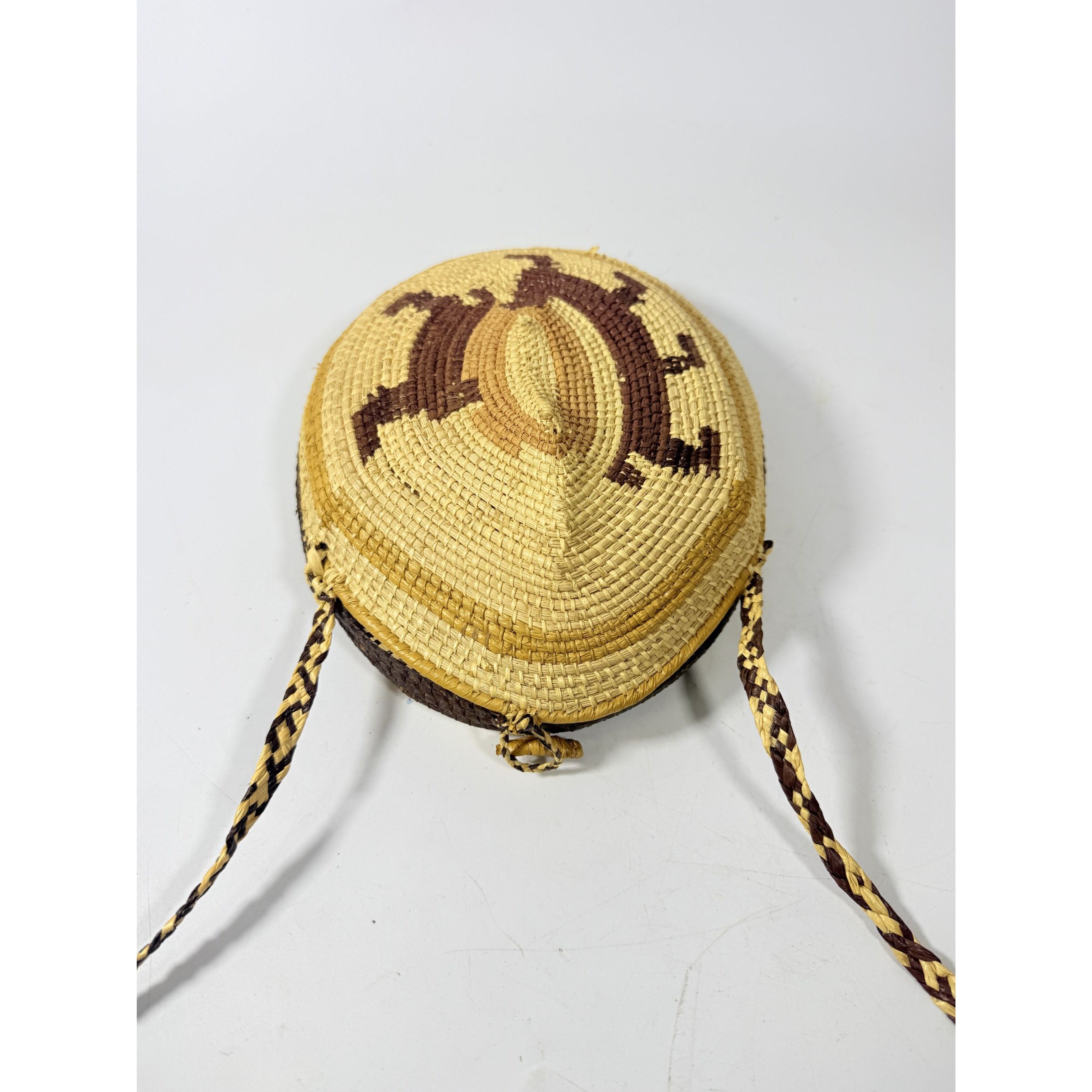Tribal Medicine Pouch Purse Turtle Wounaan Embera Panama Folk Art Vintage Handmade Basket Handwoven Concert Wear Unique Wearable