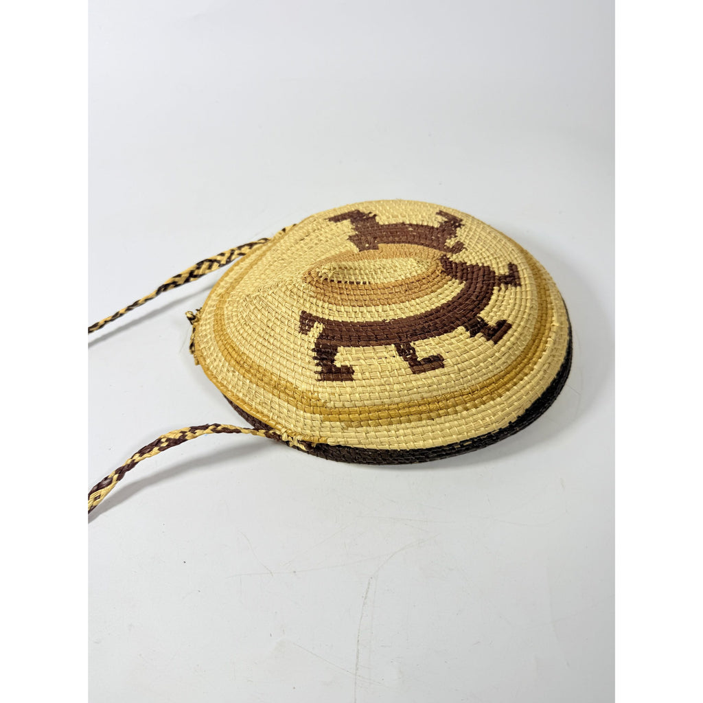 Tribal Medicine Pouch Purse Turtle Wounaan Embera Panama Folk Art Vintage Handmade Basket Handwoven Concert Wear Unique Wearable