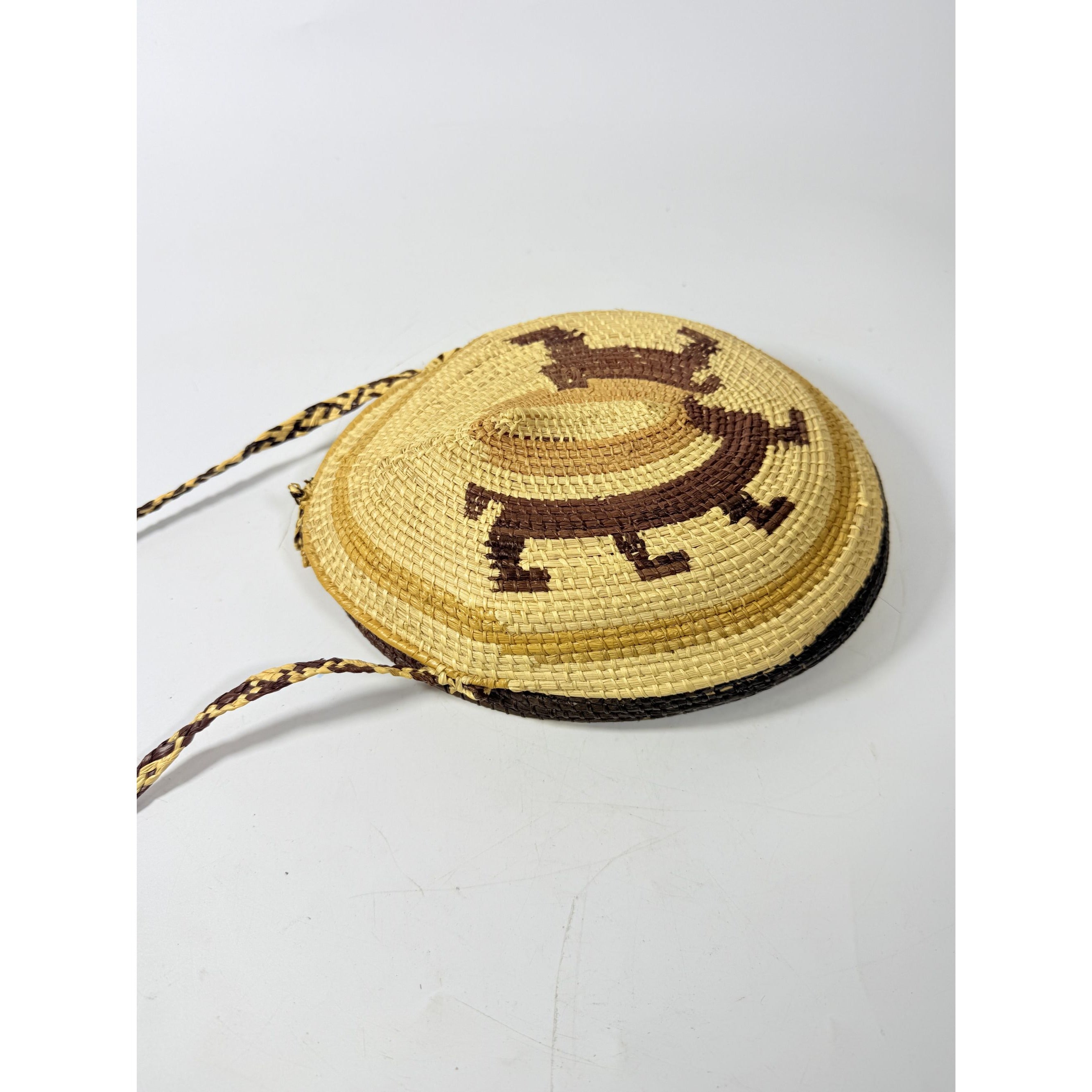 Tribal Medicine Pouch Purse Turtle Wounaan Embera Panama Folk Art Vintage Handmade Basket Handwoven Concert Wear Unique Wearable
