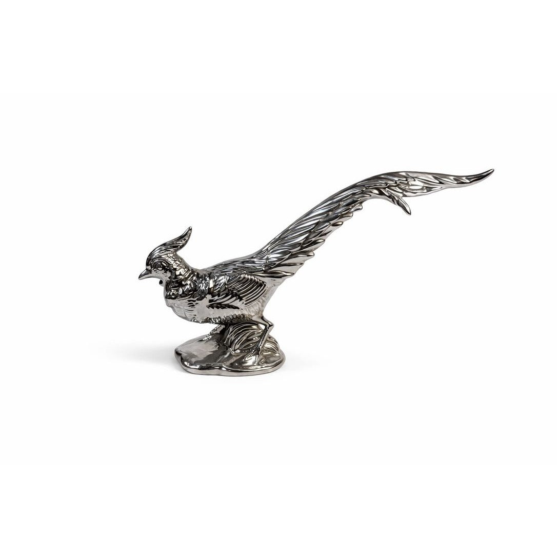 Pottery Pheasant Silver Stewart McCulloh Califormia Ceramic Shelf Home Decor Decorative Accent