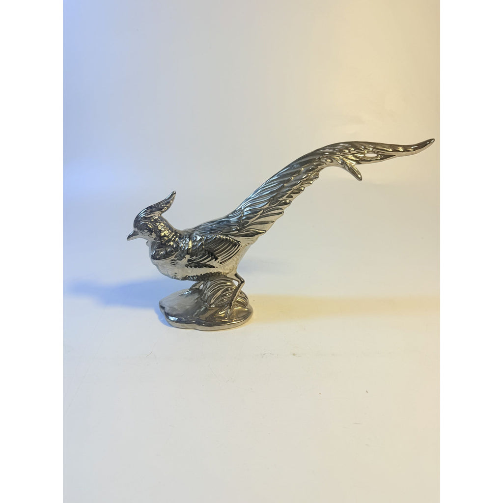 Pottery Pheasant Silver Stewart McCulloh Califormia Ceramic Shelf Home Decor Decorative Accent