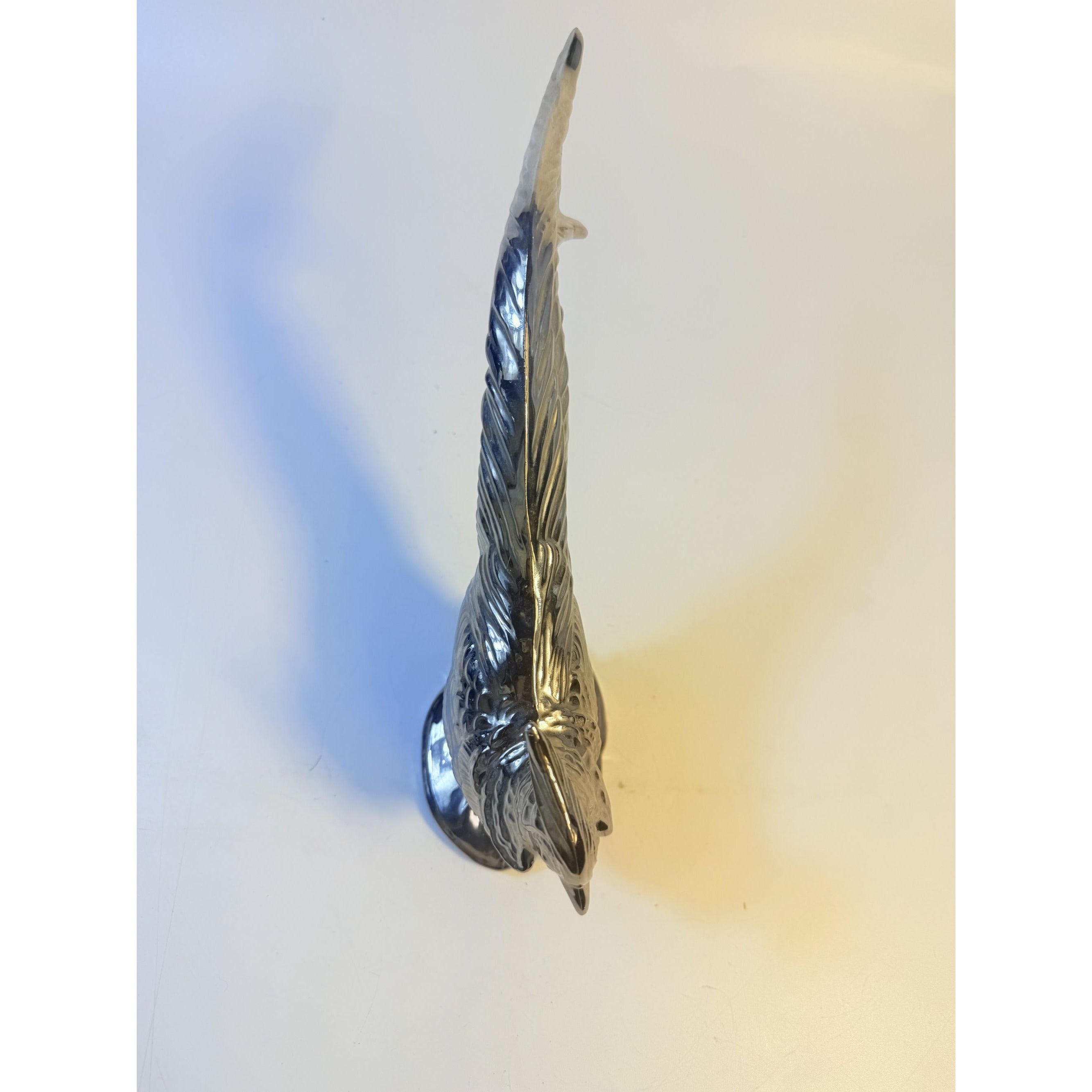 Pottery Pheasant Silver Stewart McCulloh Califormia Ceramic Shelf Home Decor Decorative Accent