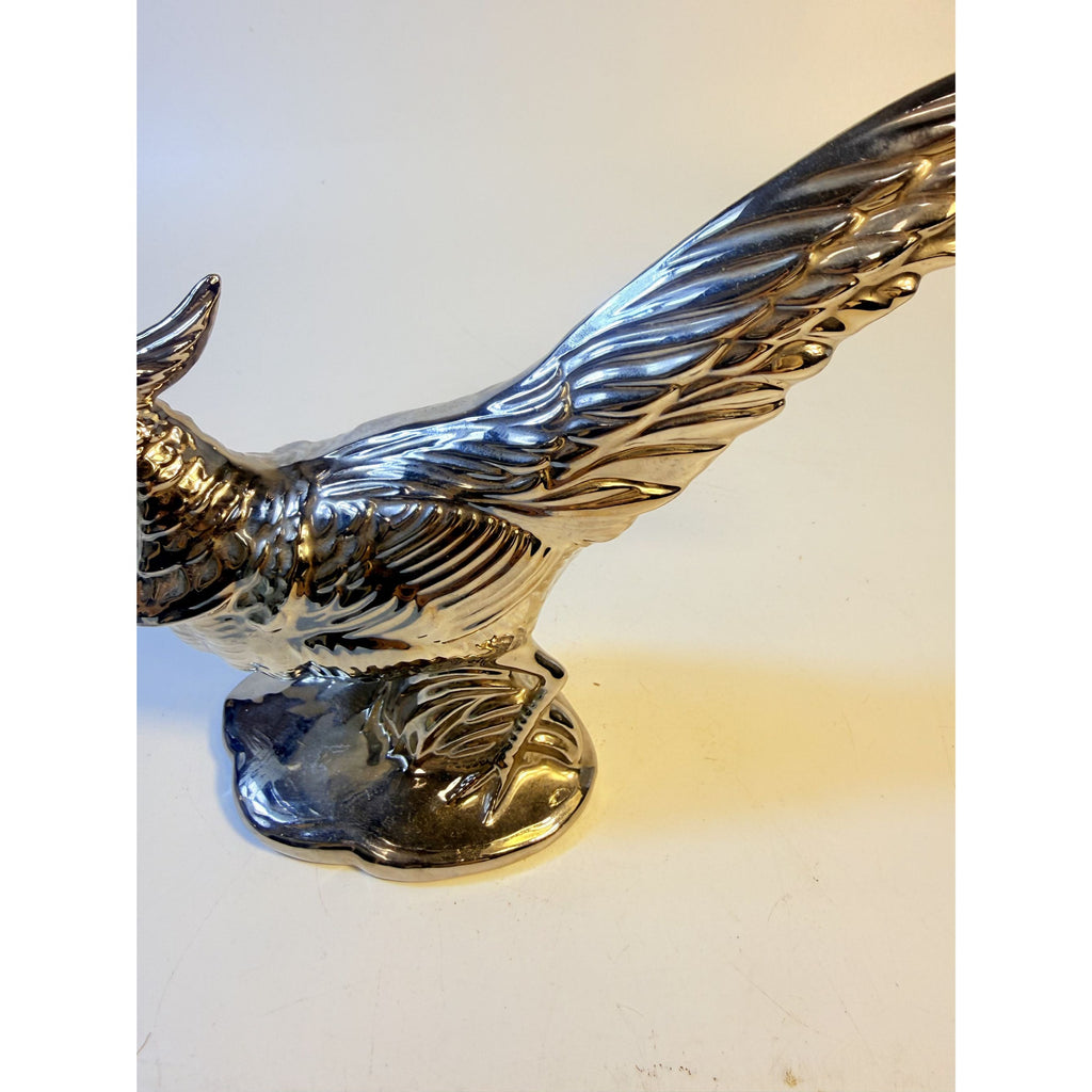 Pottery Pheasant Silver Stewart McCulloh Califormia Ceramic Shelf Home Decor Decorative Accent